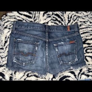 7 for all mankind distressed shorts.